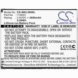 Wiko Lenny 5 Mobile SmartPhone Battery 3.8V 2600mAh Li-ion WKL500SL