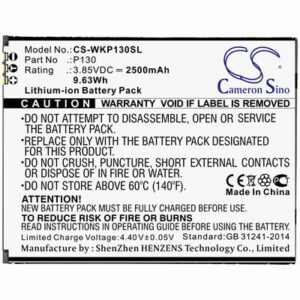 Wiko P130 Mobile SmartPhone Battery 3.85V 2500mAh Li-ion WKP130SL