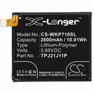 Wiko P710 Mobile SmartPhone Battery 3.85V 2600mAh Li-Poly WKP710SL