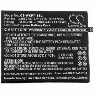 Wiko Upulse Mobile SmartPhone Battery 3.85V 2900mAh Li-Poly WKP718SL