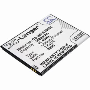 Wiko L5261AE Mobile SmartPhone Battery 3.8V 3000mAh Li-Poly WKS200SL