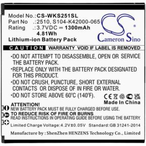 WIKO Sunny 2 Mobile SmartPhone Battery 3.7V 1300mAh Li-ion WKS251SL