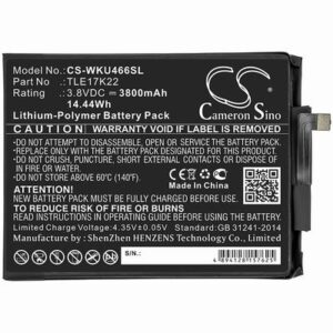 Wiko P4661AN Mobile SmartPhone Battery 3.8V 3800mAh Li-Poly WKU466SL