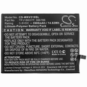 Wiko View3 Pro Mobile SmartPhone Battery 3.8V 3900mAh Li-Poly WKV310SL