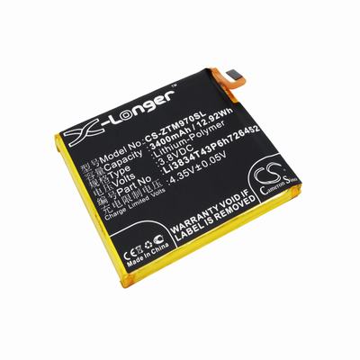 ZTE ZMAX Mobile Phone Battery 3.8V 3400mAh Li-Polymer ZTM970SL