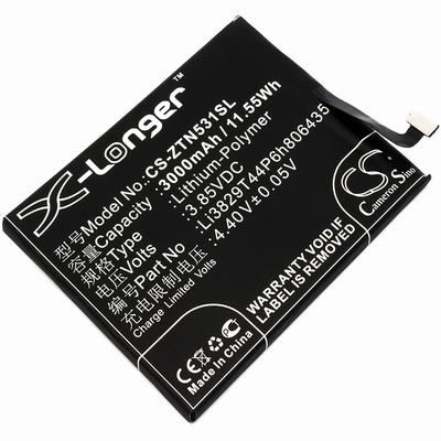 Nubia NX531 Mobile SmartPhone Battery 3.85V 3000mAh Li-Poly ZTN531SL