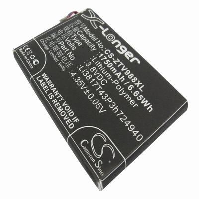 ZTE Grand S Mobile Phone Battery 3.8V 1750mAh Li-Polymer ZTV988XL