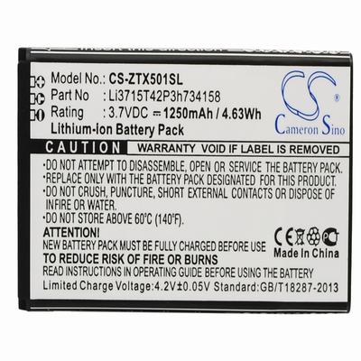 ZTE Score M Mobile Phone Battery 3.7V 1250mAh Li-ion ZTX501SL