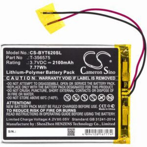 Boyue T62 E-book E-reader Battery 3.7V 2100mAh Li-Poly BYT620SL