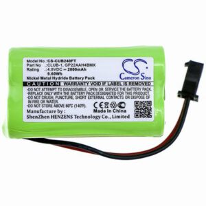 Clulite Range Flashlight Battery 4.8V 2000mAh Ni-MH CUB240FT