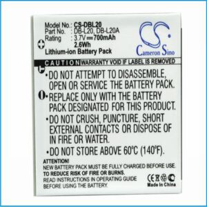 Sanyo Xacti DSC-C4 Digital Camera Video Battery 3.7V 700mAh Li-Ion DBL20