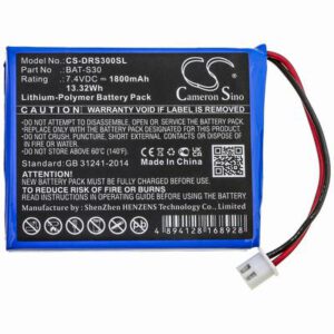 Deviser S30 Equipment Survey Test Battery 7.4V 1800mAh Li-Poly DRS300SL