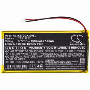 XDUOO X3 Media Player Battery 3.7V 1900mAh Li-Poly DUX300SL
