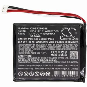 EXFO MAX-600 Equipment Survey Test Battery 3.7V 10000mAh Li-Poly EFX600SL