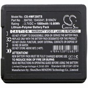 Clear-Com FreeSpeak II Wireless Headset Battery 3.7V 1800mAh Li-Poly HMF200TS