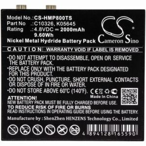HME BP800 Beltpack Wireless Headset Battery 4.8V 2000mAh Ni-MH HMP800TS