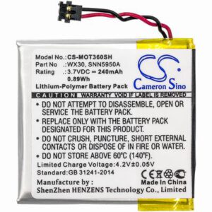 Motorola Moto 360 Smartwatch Battery 3.7V 240mAh Li-Poly MOT360SH