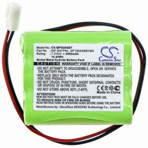 ESP Infinite Prime Control Panel Flashlight Battery 7.2V 2000mAh Ni-MH MPG800BT