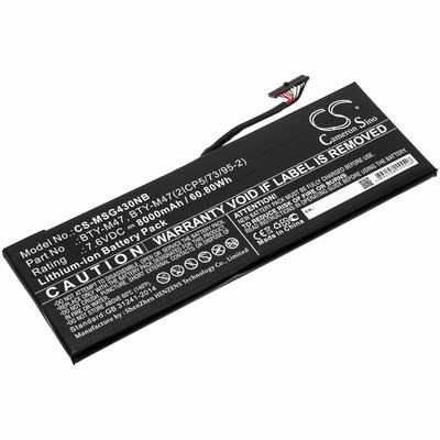 MSI GS40 Notebook Laptop Battery 7.6V 8000mAh Li-ion MSG430NB