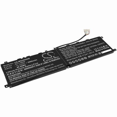 MSI Creator 15 A10sdt Notebook Laptop Battery 15.2V 5900mAh Li-Poly MSH660NB