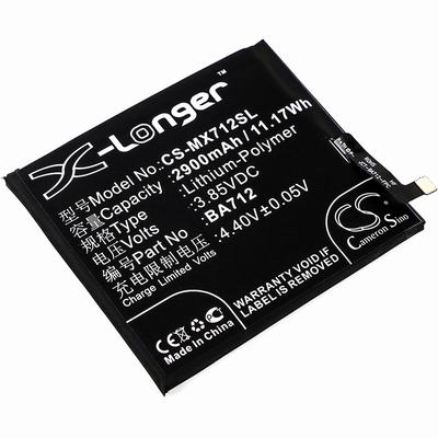 Meilan S6 Mobile SmartPhone Battery 3.85V 2900mAh Li-Poly MX712SL
