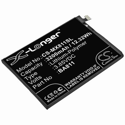 Meilan 6T Mobile SmartPhone Battery 3.85V 3200mAh Li-Poly MX811SL