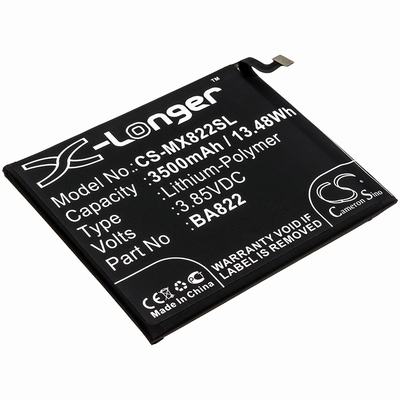 Meizu M1822 Mobile SmartPhone Battery 3.85V 3500mAh Li-Poly MX822SL