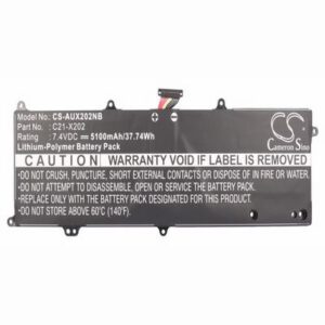 Asus VivoBook S200 Laptop Notebook Battery 7.4V 5100mAh Li-Polymer AUX202NB