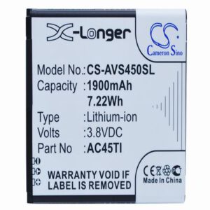 Archos 45 Titanium Mobile Phone Battery 3.8V 1900mAh Li-ion AVS450SL