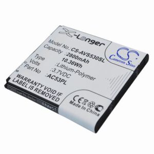 Archos 53 Platinum Mobile Phone Battery 3.7V 2800mAh Li-Polymer AVS530SL