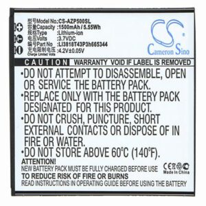 Amazing A5s Mobile Phone Battery 3.7V 1500mAh Li-ion AZP500SL