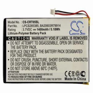 Creative DVP-HD0003 MP3 MP4 PMP Media Player Battery 3.7V 1400mAh Li-Polymer CRT05SL