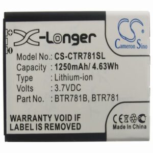 Casio GzOne Ravine 2 Mobile Phone Battery 3.7V 1250mAh Li-ion CTR781SL