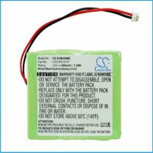 Digital Ally DVM 500 Digital Camera Video Battery 3.6V 600mAh Nickel Metal Hydride DVM300MC