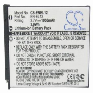 Nikon  Digital Camera Video Battery 3.7V 1050mAh Li-Ion ENEL12