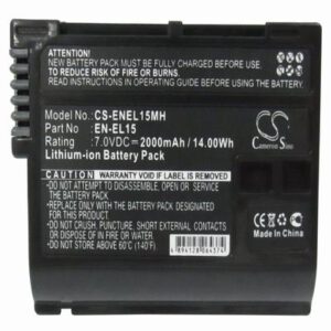 Nikon 1 V1 Digital Camera Video Battery 7V 2000mAh Li-Ion ENEL15MH