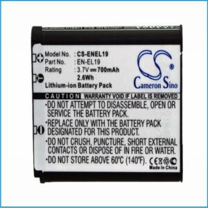Nikon Coolpix S3100 Digital Camera Video Battery 3.7V 700mAh Li-Ion ENEL19