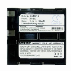 Nikon D100 Digital Camera Video Battery 7.4V 1300mAh Li-Ion ENEL3