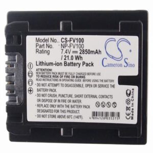 Sony DCR-SR100 Digital Camera Video Battery 7.4V 2850mAh Li-Ion FV100