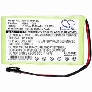 Intermec 066111-001 Barcode Data Terminal Battery 7.2V 1500mAh Nickel Metal Hydride IRT001BL
