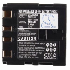JVC CU-VH1 Digital Camera Video Battery 7.4V 1100mAh Li-Ion JBV408