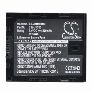 JVC GY-HM200 Digital Camera Video Battery 7.4V 4400mAh Li-Ion JHM600MC