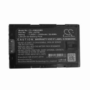 JVC GY-HM200 Digital Camera Video Battery 7.4V 5200mAh Li-Ion JHM600MX