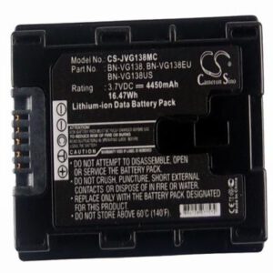 JVC GZ-MG680 Digital Camera Video Battery 3.7V 4450mAh Li-Ion JVG138MC