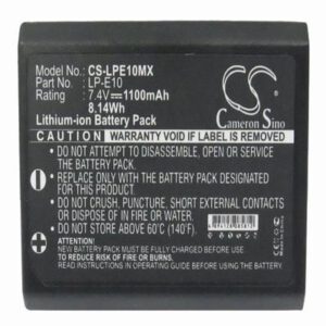 Canon EOS 1100D Digital Camera Video Battery 7.4V 1100mAh Li-Ion LPE10MX