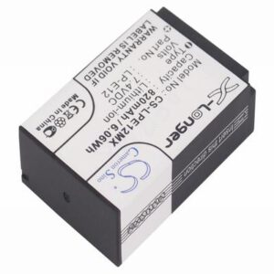 Canon EOS 100D Digital Camera Video Battery 7.4V 820mAh Li-Ion LPE12MX
