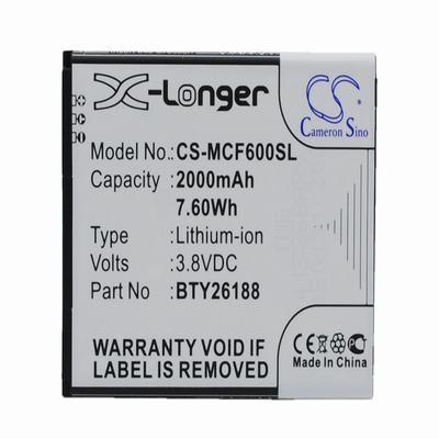 Mobistel Cynus F6 Mobile Phone Battery 3.8V 2000mAh Li-ion MCF600SL
