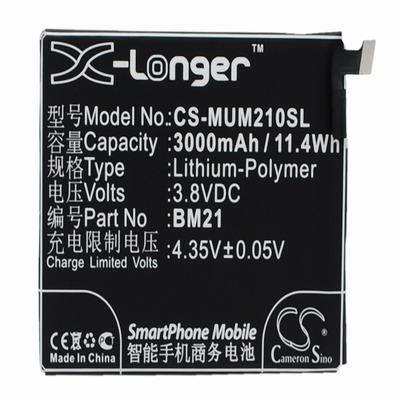 Xiaomi Mi Note Mobile Phone Battery 3.8V 3000mAh Li-Polymer MUM210SL