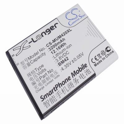 Miui Note Mobile Phone Battery 3.8V 3200mAh Li-ion MUM420XL