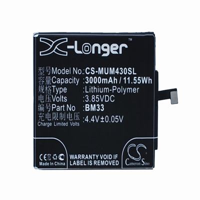 Xiaomi M4i Mobile Phone Battery 3.85V 3000mAh Li-Polymer MUM430SL
